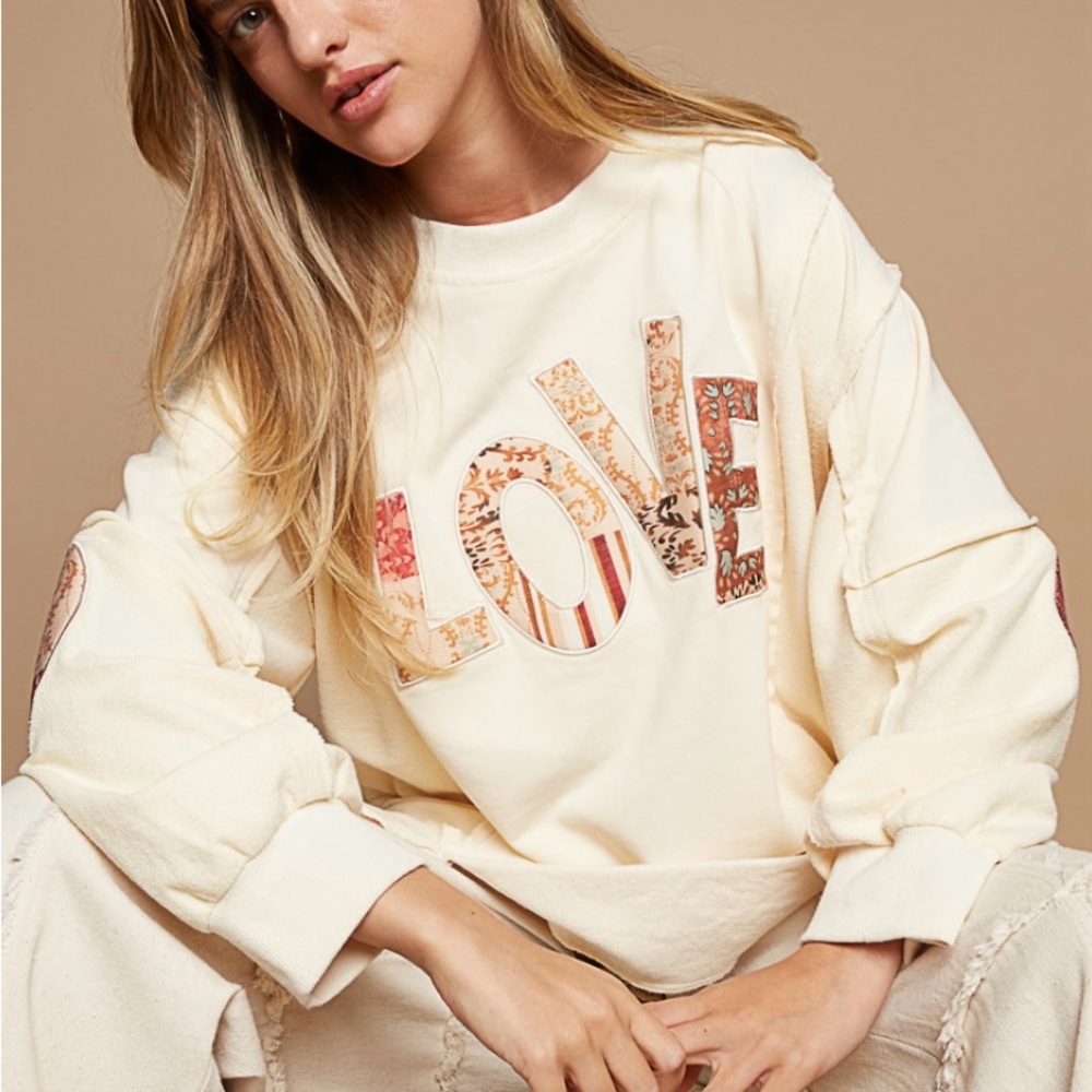 POL Soft Terry Love Relaxed Fit
